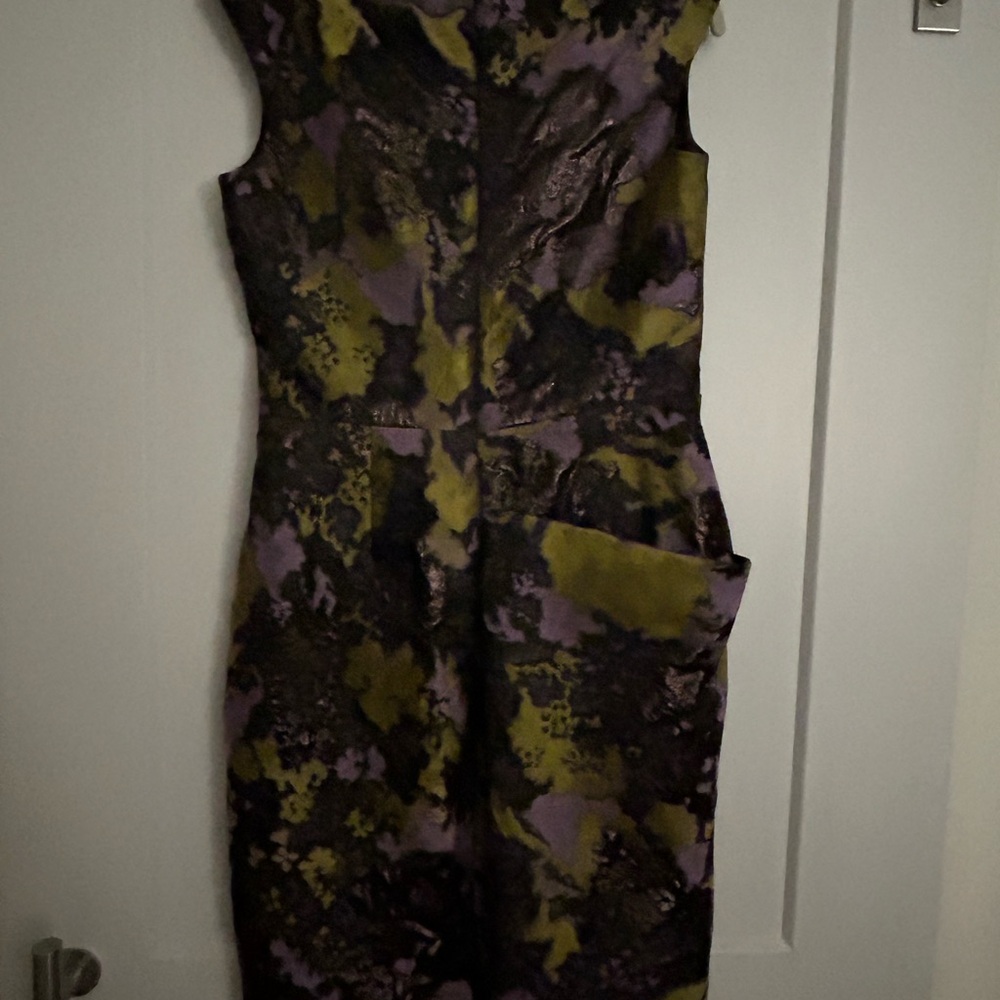 Lela Rose Purple and Green Sleeveless Mini Dress - Picture 2 of 3